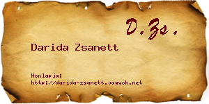 Darida Zsanett névjegykártya